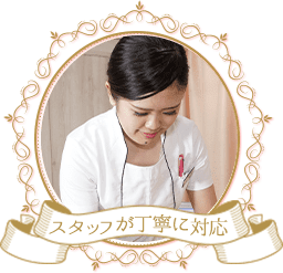 スタッフが丁寧に対応